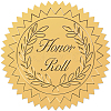 Plastic Self Adhesive Gold Foil Embossed Stickers DIY-WH0575-068-1