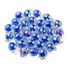 UV Plating Rainbow Iridescent Acrylic Beads OACR-F004-07C-3