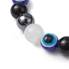 Round Gemstone Beaded Stretch Bracelets BJEW-JB11005-05-4