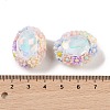 Handmade Luminous Polymer Clay Rhinestone Beads CLAY-H003-05-5