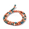 Synthetic Ocean White Jade Round Bead Strands G-M165-6mm-04-3