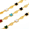 Handmade Brass Enameled Link Chains CHC-F011-16-G-2