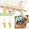 12Pcs 6 Style Alloy Enamel Icecream and Drink Charms Locking Stitch Markers HJEW-PH01625-4