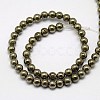 Natural Pyrite Beads Strands G-L031-5mm-01-3