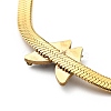 Crystal Rhinestone Butterfly Pendant Necklace with Herringbone Chains LS-NJEW-I116-01G-3