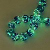 Handmade Luminous Transparent Lampwork Beads Strands LAMP-T017-04F-4