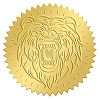 Plastic Self Adhesive Gold Foil Embossed Stickers DIY-WH0211-315-1