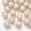 ABS Plastic Imitation Pearl Pendants KK-N235-020B-1