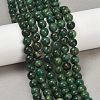  Natural African Jade Beads Strands G-K091-4mm-4