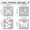 4Pcs 4 Styles Square PET Waterproof Self-adhesive Car Stickers DIY-GF0007-45B-2