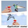 CRASPIRE 8Pcs 2 Color Plastic & Nylon Hummingbird Ring Feeder AJEW-CP0002-57-6