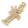 Rack Plating Brass Micro Pave Cubic Zirconia Pendants KK-D535-01T-RS-2