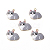Alloy Enamel Pendants ENAM-M046-11G-B-3