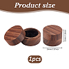 2-Slot Round Wood Ring Storage Boxes CON-HY0001-05E-2