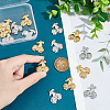 16Pcs 2 Colors Ion Plating(IP) 304 Stainless Steel Pendants STAS-UN0045-02-3