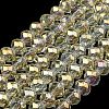 Electroplate Transparent Glass Beads Strands EGLA-A034-T4mm-T16-2