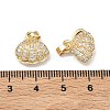 Brass Micro Pave Clear Cubic Zirconia Pendants KK-G557-30G-3