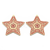 Brass Enamel Big Pendants KK-N223-02C-1
