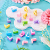 20Pcs UV Plating Opaque Acrylic European Beads OACR-TADJ0001-16L-4