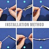 4Pcs Locking Double Brass Bead Tips KK-YW0004-92LG-5