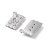Brass Micro Pave Clear Cubic Zirconia Charms KK-F871-37P-2