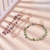 Gemstone Chips Beaded Anklet with 304 Stainless Steel Chains for Women AJEW-AN00497-2