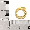 Rack Plating Brass Micro Pave Clear Cubic Zirconia Twister Clasps KK-F876-06G-01-3