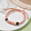 Adjustable Braided Waxed Cotton Macrame Pouch Bracelet Making BJEW-JB09698-03-2