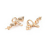 Brass Micro Pave Clear Cubic Zirconia Peg Bails Pendants KK-S364-018-2