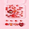 38Pcs 9 Styles Handmade Gold Sand Lampwork Beads LAMP-FS0001-37-8