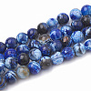 Dyed Natural Crackle Agate Beads Strands G-T100-04A-1