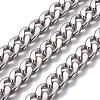 Tarnish Resistant 304 Stainless Steel Cuban Link Chains CHS-P007-14P-1