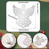 15Pcs Iron Etched Metal Embellishments Big Pendants IFIN-CA0001-62-2