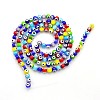 Handmade Evil Eye Lampwork Round Bead Strands LAMP-J031-6mm-M-2