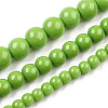 Opaque Solid Color Glass Beads Strands X-GLAA-T032-P10mm-06-4