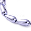 Electroplated Synthetic Non-Magnetic Hematite Beads Strands G-C248-H01-8x12mm-4