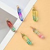 5Pcs 5 Colors Glass Pendants GLAA-YW0003-24-1