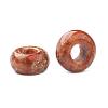 Natural Brecciated Jasper European Beads X-G-G740-14x8mm-05-2