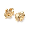 Brass Micro Pave Clear Cubic Zirconia Pendants KK-P355-02G-2