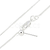 1mm Rack Plating Brass Box Chain Adjustable Slider Necklaces for Women Men MAK-L044-56S-1