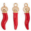 20Pcs 2 Colors Opaque Resin Pendants RESI-SC0006-21-6