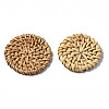 Handmade Reed Cane/Rattan Woven Beads WOVE-S119-22-3