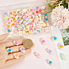 UV Plating Rainbow Iridescent Acrylic European Beads SACR-SC0001-55-3