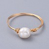 Grade A Natural Freshwater Pearl Rings RJEW-JR00268-1