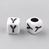Opaque Acrylic Beads SACR-Q188-02Y-2
