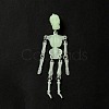 Halloween Luminous PVC Skeleton Pendants HJEW-B007-01-2