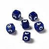 Resin Evil Eye European Beads X-RESI-A021-01-1