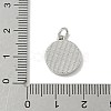 Brass Pave Natural Shell Flat Round with Letter Charms KK-Z115-13P-C-3
