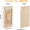 Natural Solid Wood Carved Onlay Applique Craft WOOD-FH0001-11-2