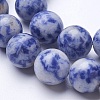Natural Blue Spot Jasper Beads Strands G-D855-10-10mm-3